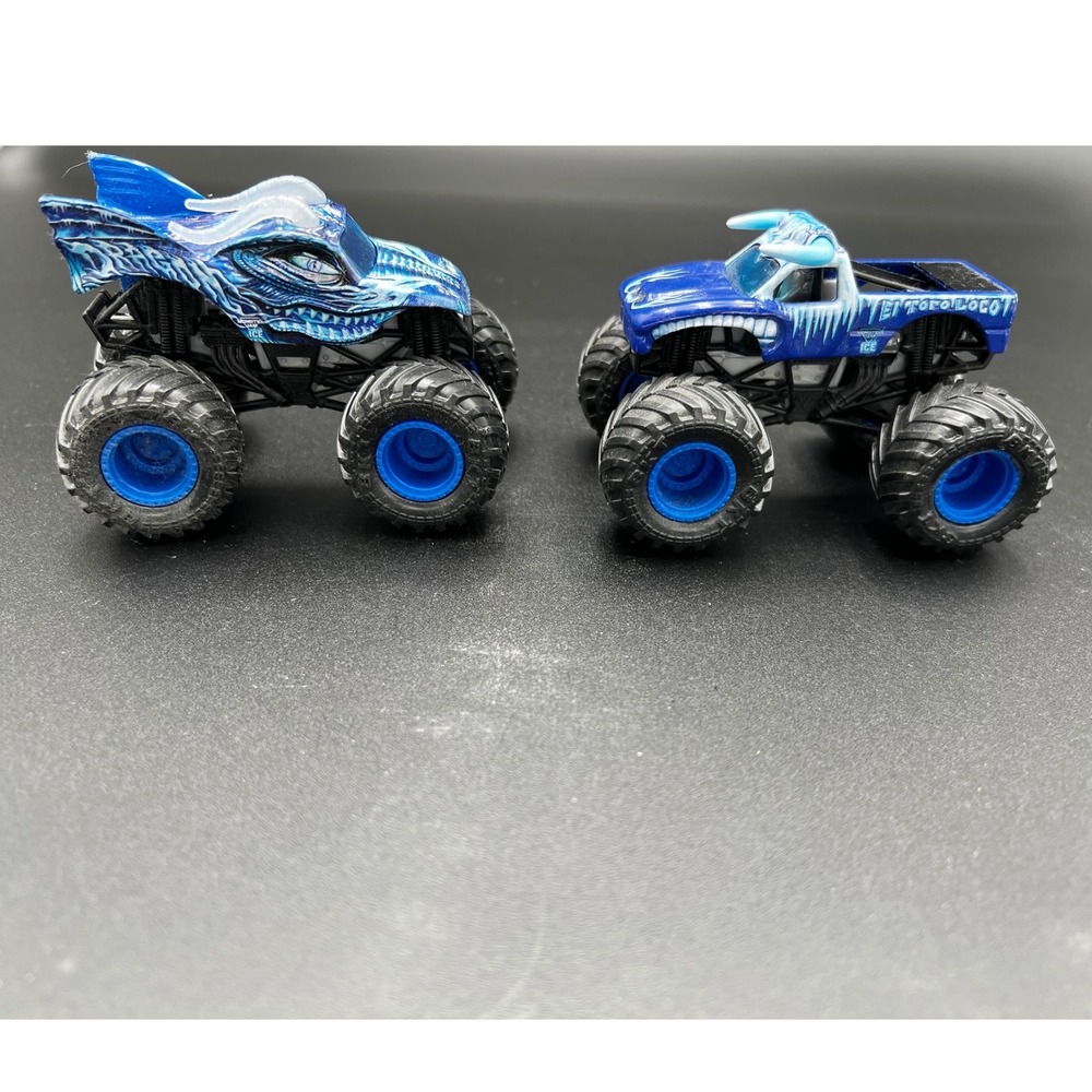 Monster Jam Fire & Ice Dragon and El Toro Loco 1:64 Die-Cast Monster Truck Lot